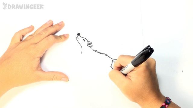 How to draw a Wolf for Kids | Wolf Easy Draw Tutorial смотреть онлайн