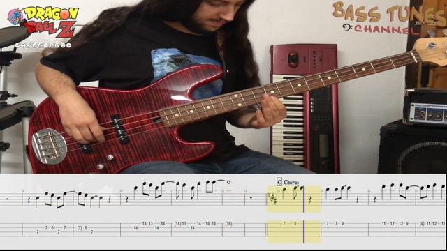 Dragon Ball Z Bass Cover with Sheet and Tabs - (OPENING THEME) Cha-La Head Cha-La TV version смотреть онлайн