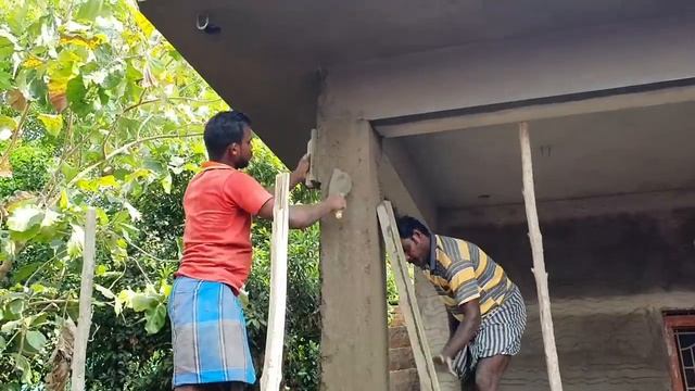 Plastering Techniques of Column_Portico Column Full Plastering with Accurately|Pillar plastering смотреть онлайн