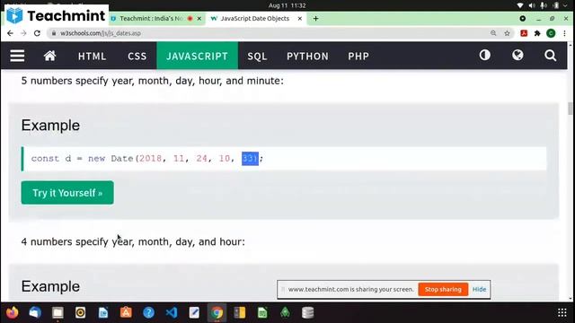 JavaScript Math and Date Object смотреть онлайн