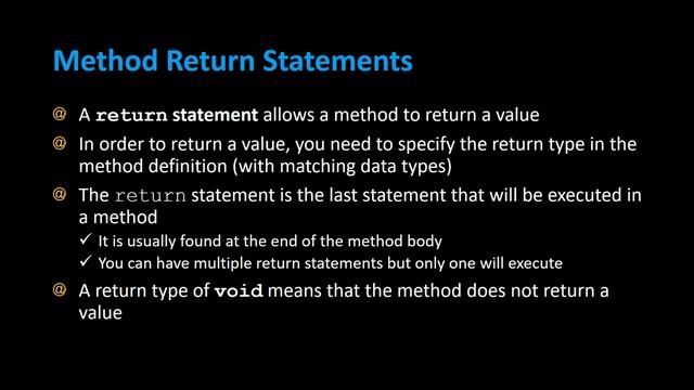 Java Methods Return Statements - Value Returning Method Tutorial - Learn to Code - Appficial смотреть онлайн