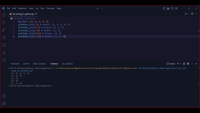 Python tutorials for beginners | List slicing in Python in 1 min | #8 смотреть онлайн