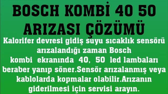 Bosch Kombi 40-50 Arızası Nasıl Giderilir? смотреть онлайн