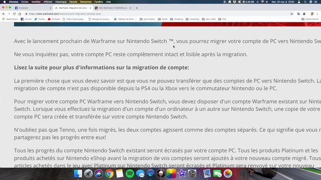 Warframe sur Switch gameplay info migration de compte sortie buger ? je vous dit tout ! смотреть онлайн