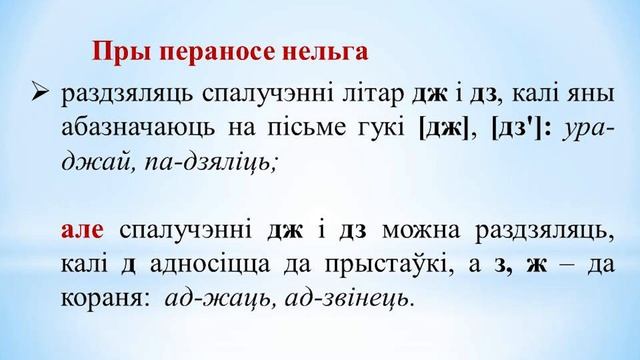 Тэма 25. Правілы пераносу слоў (паўтарэнне) смотреть онлайн
