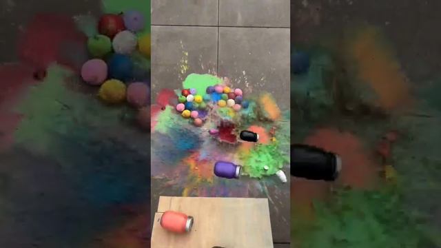 exploding paint glasses and balloons смотреть онлайн