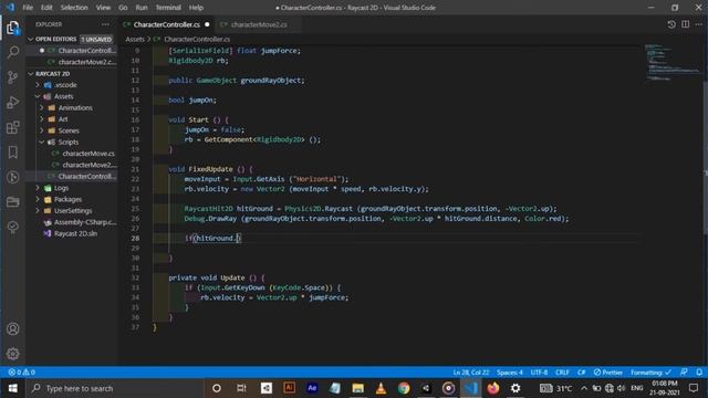 Raycast 2D - Raycast in a 2D Platformer Game Unity смотреть онлайн