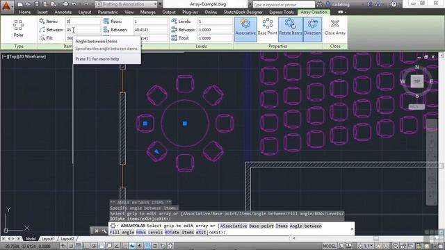 Beginners Autodesk AutoCAD 2014 Tutorial | Polar Arrays смотреть онлайн