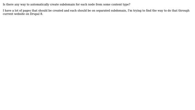 Drupal: Subdomain for each node from content type смотреть онлайн