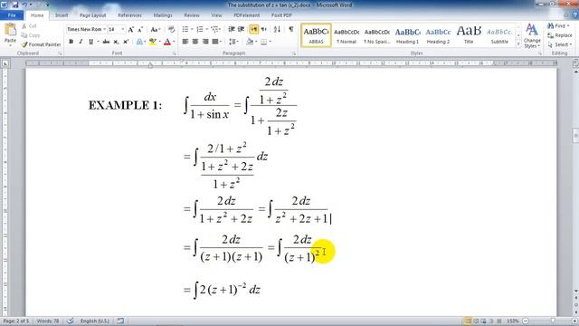 The substitution of z = tan x/2 смотреть онлайн