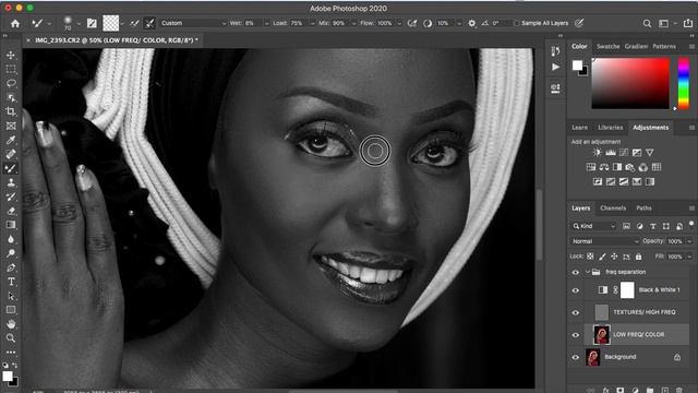 High-End Skin Retouching Complete Tutorial In Photoshop | Dodge and Burn | Color Grading Tutorial смотреть онлайн