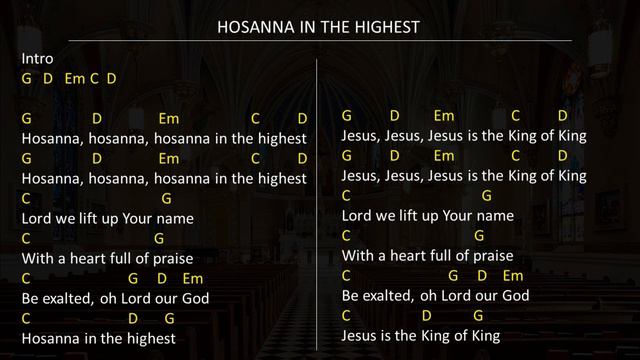 Church Hymn Hosanna in the Highest (Lyrics & Chords) смотреть онлайн