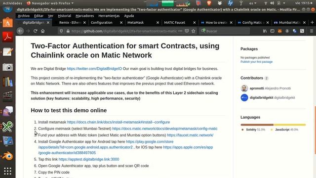 Two-factor Google Authenticator for Smart Contracts with a Chainlink Oracle on Matic Network смотреть онлайн