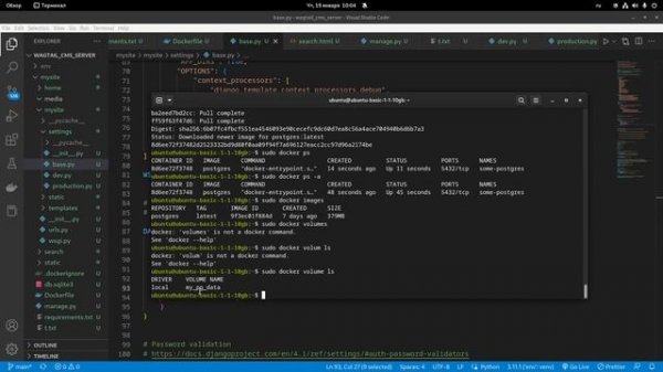 Запускаем django wagtail postgresql в Docker, теория и практика.