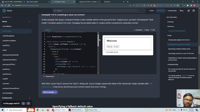 useContext hook in react js смотреть онлайн