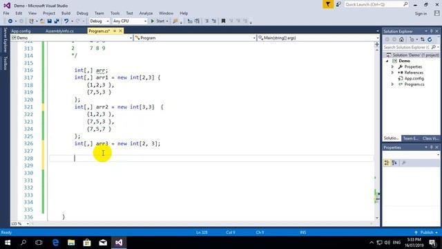 2D Array in C# | Two dimensional array in C# смотреть онлайн