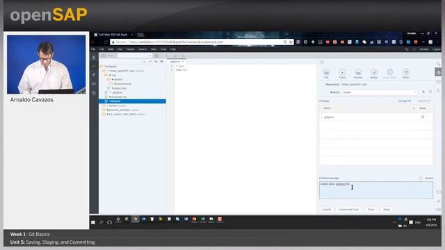 SAP Cloud Platform Git: Week_1_Unit 5: VideoSaving, Staging, and Committing смотреть онлайн