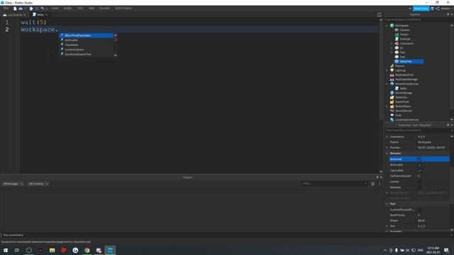 Roblox Lua Tutorial - Lesson Three (Beginner - Variables & Value Types) смотреть онлайн