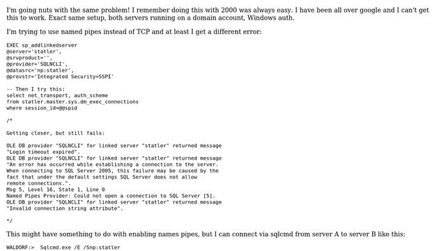 DevOps & SysAdmins: SQL Server to sql server linked server setup (9 Solutions!!) смотреть онлайн