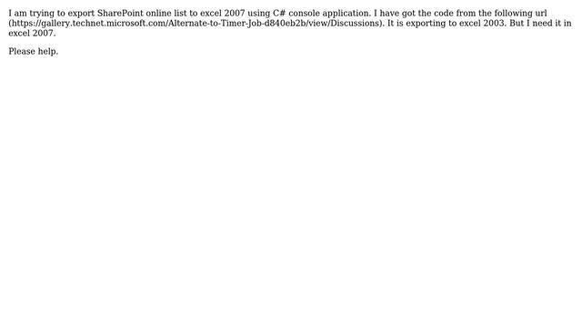 Sharepoint: Export SharePoint Online List to Excel using C# Console Application смотреть онлайн