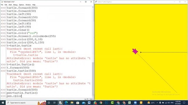 Python for Beginners | Python turtle Graphics | Screen Clear and Shape fill смотреть онлайн