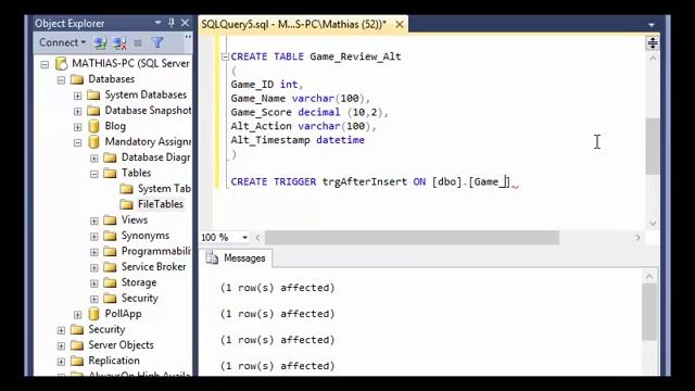 SQL AFTER INSERT Trigger Tutorial смотреть онлайн