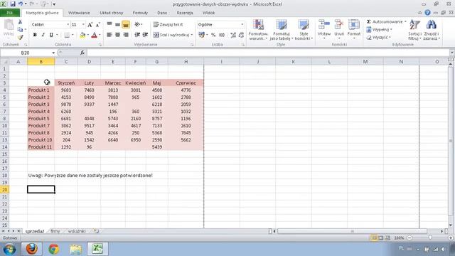 Excel - przygotowanie danych do wydruku, obszar wydruku смотреть онлайн