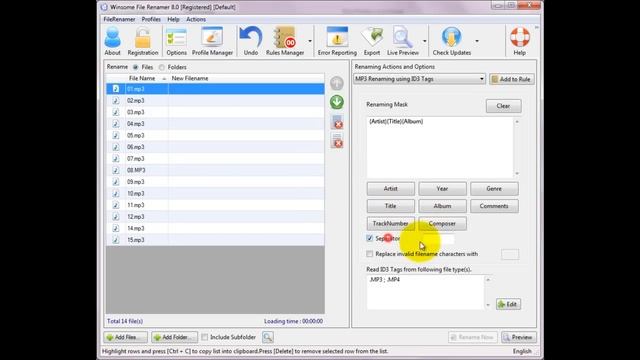 Rename mp3/mp4 files using ID3 tags смотреть онлайн