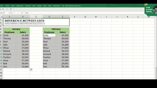 How to Identify and Highlight Unique Values or Differences Between Lists смотреть онлайн