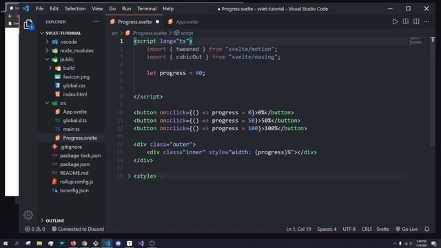 Getting Started w/ Svelte #12 - Animation of Progress Bars смотреть онлайн