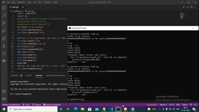 Python subprocess module and string functions смотреть онлайн