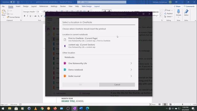 Print to OneNote | Microsoft OneNote Tutorial | OneNote for Windows 10 смотреть онлайн