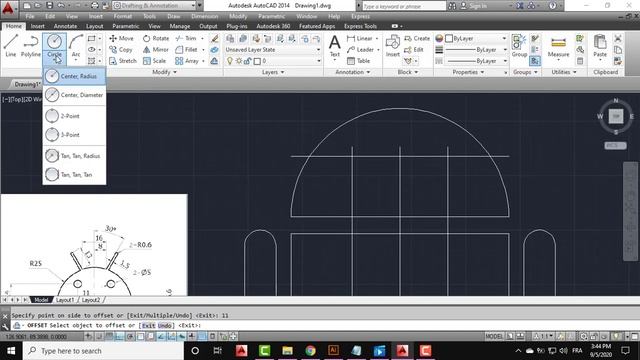 Autocad 2D Practice Drawing / Exercise 9 / Simple Tutorial смотреть онлайн