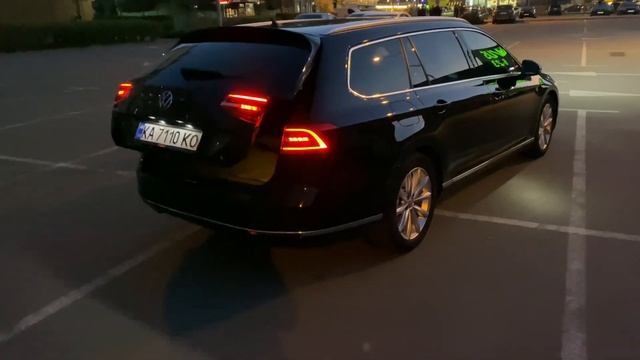 Volkswagen passat B8 highline 2.0 TDI 2018 вечірній екстерʼєр смотреть онлайн