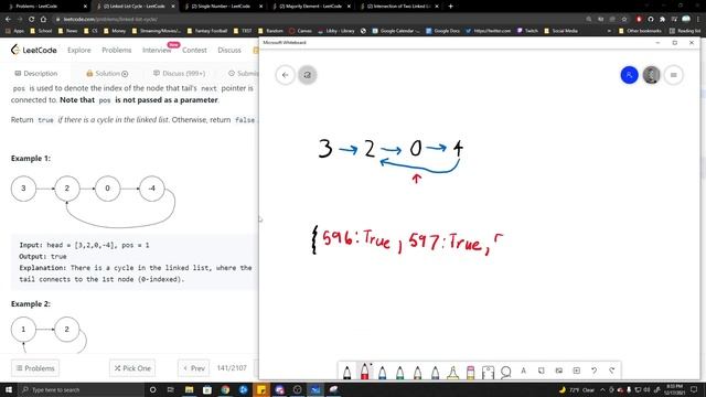 LeetCode Linked List Cycle Solution Explained - Python смотреть онлайн