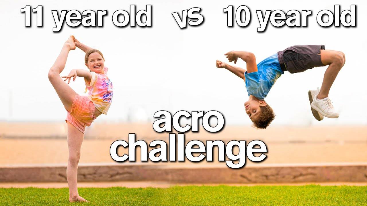BOY vs GIRL Acro Gymnastics Challenge (DON'T Ship Them 😂) смотреть онлайн