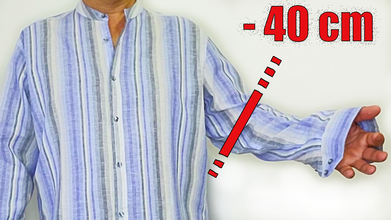Как укоротить рукава рубашки, чтобы смотрелись как фабричные (хитрости ремонта одежды) смотреть онлайн