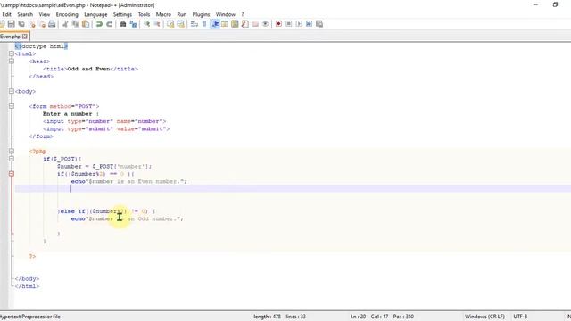Odd And Even number(s) in PHP Language смотреть онлайн