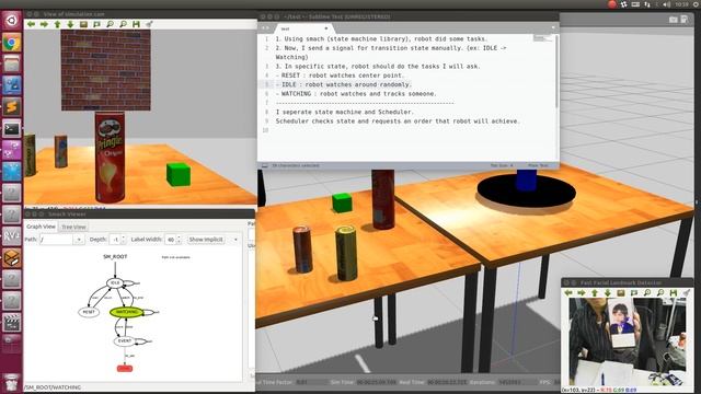[ROS, Simulation] Robot head control using smach (state machine) and scheduler смотреть онлайн
