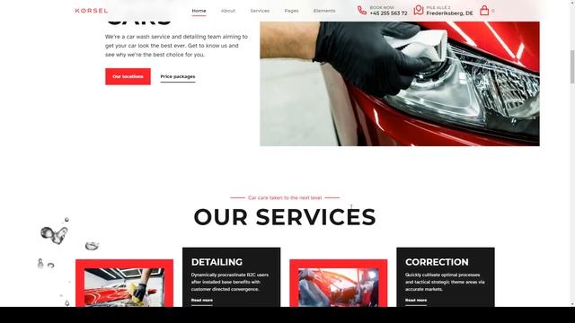Krsel - Car services WordPress Theme detailing car service смотреть онлайн