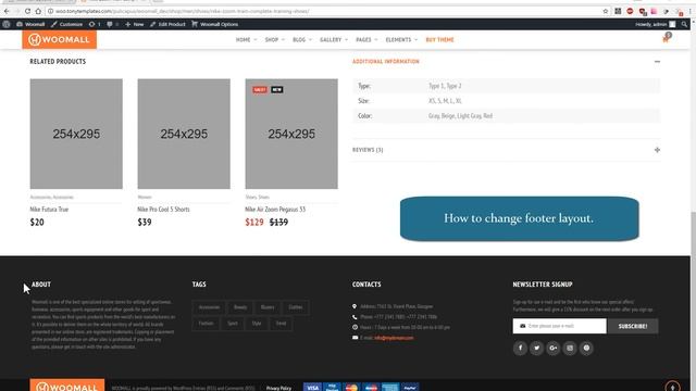 Wowmall Wordpress theme - customization video manual смотреть онлайн