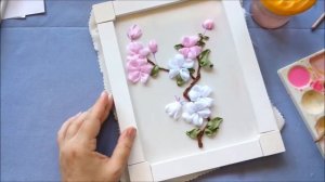 Мастер-класс. Вышивка ветки сакуры. Часть 4. Тонировка цветов. Вышивка чашелистиков.
