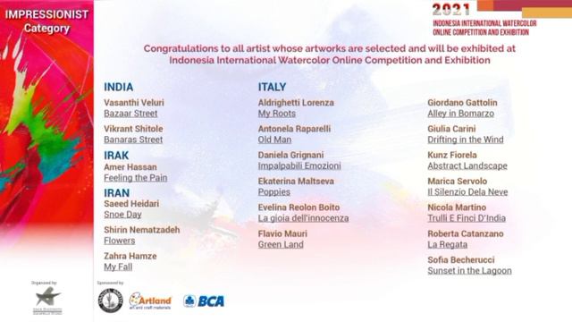 #64. List of Participants of 2021 Indonesia Int'l Watercolor Online Competition & Exhibition смотреть онлайн