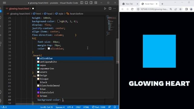 Glowing Heart Only HTML CSS || Before And After Example смотреть онлайн