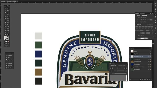 Adobe Illustrator Пивная этикетка треппинг и цветоделение (часть №6) смотреть онлайн