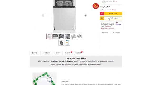 Masină de spălat vase încorporabilă BEKO, 10 seturi, 5 programe | Altex.ro смотреть онлайн