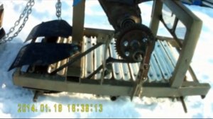 Снегоход на базе мотоблока Нева (собран из подручных средств)