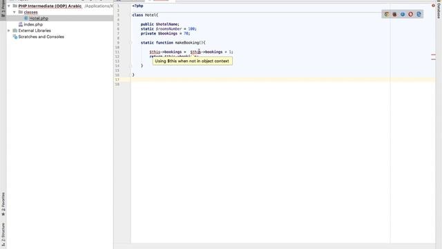 PHP Intermediate (OOP) Arabic - 6. Static Modifier || التحكم الثابت смотреть онлайн