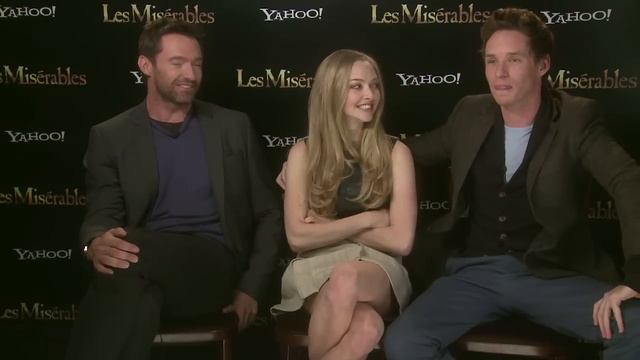Les Miserables interview with Hugh Jackman, Eddie Redmayne and Amanda Seyfried смотреть онлайн