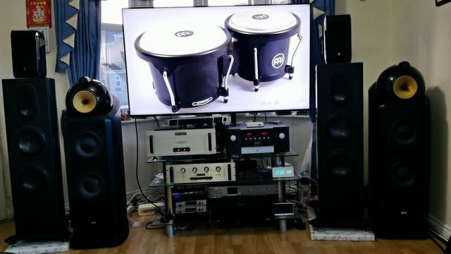 MARK LEVINSON 585 amplifier + ARC Power Amplifier + B&W 802 Diamond speaker Bass&Drums смотреть онлайн